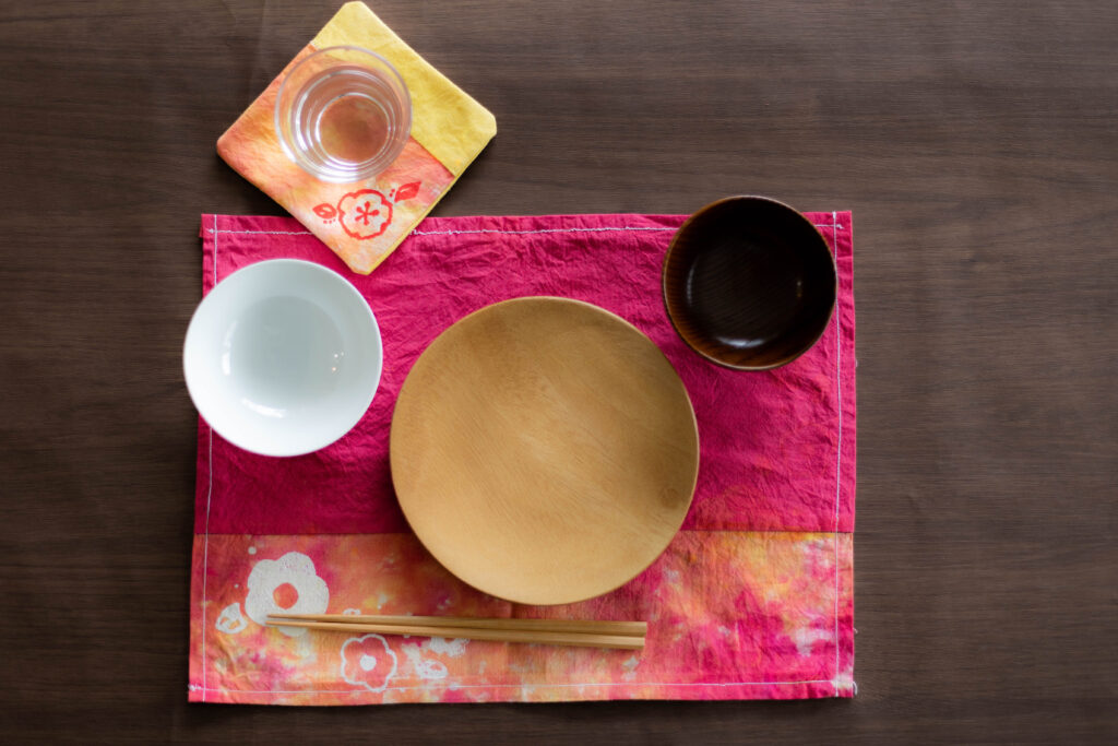 母の日に送りたい手染めランチョンマット&コースター